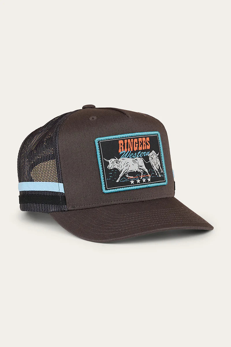 Ringers Western Unisex Stickin Together Deep Fit Trucker Cap - Charcoal/Blue