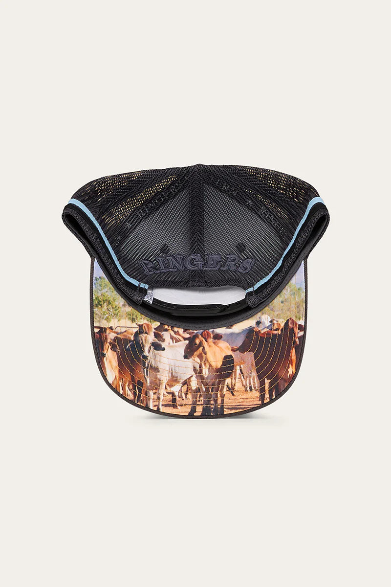 Ringers Western Unisex Stickin Together Deep Fit Trucker Cap - Charcoal/Blue