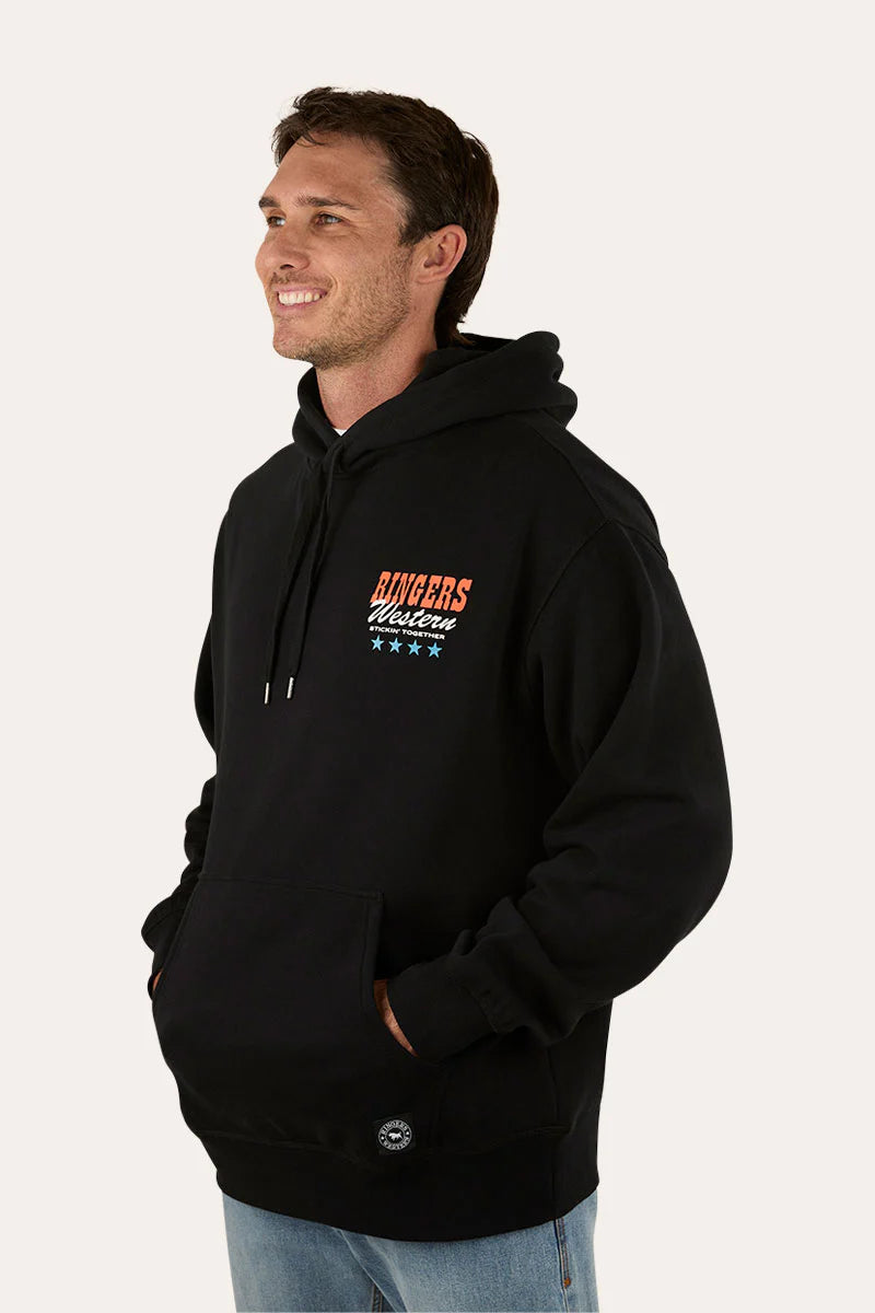 Ringers Western Mens Stickin Together Pullover Hoodie - Black