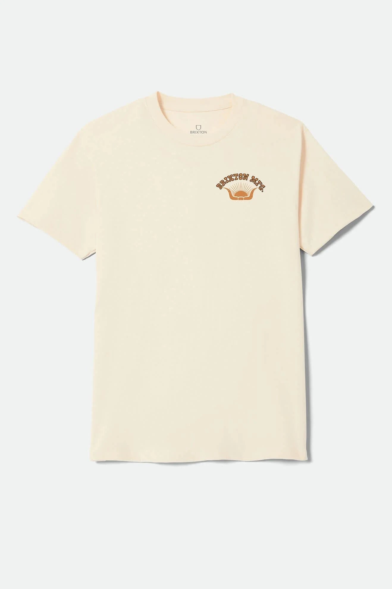 Brixton Men's Stirrup Short Sleeve Standard T-Shirt - Cream