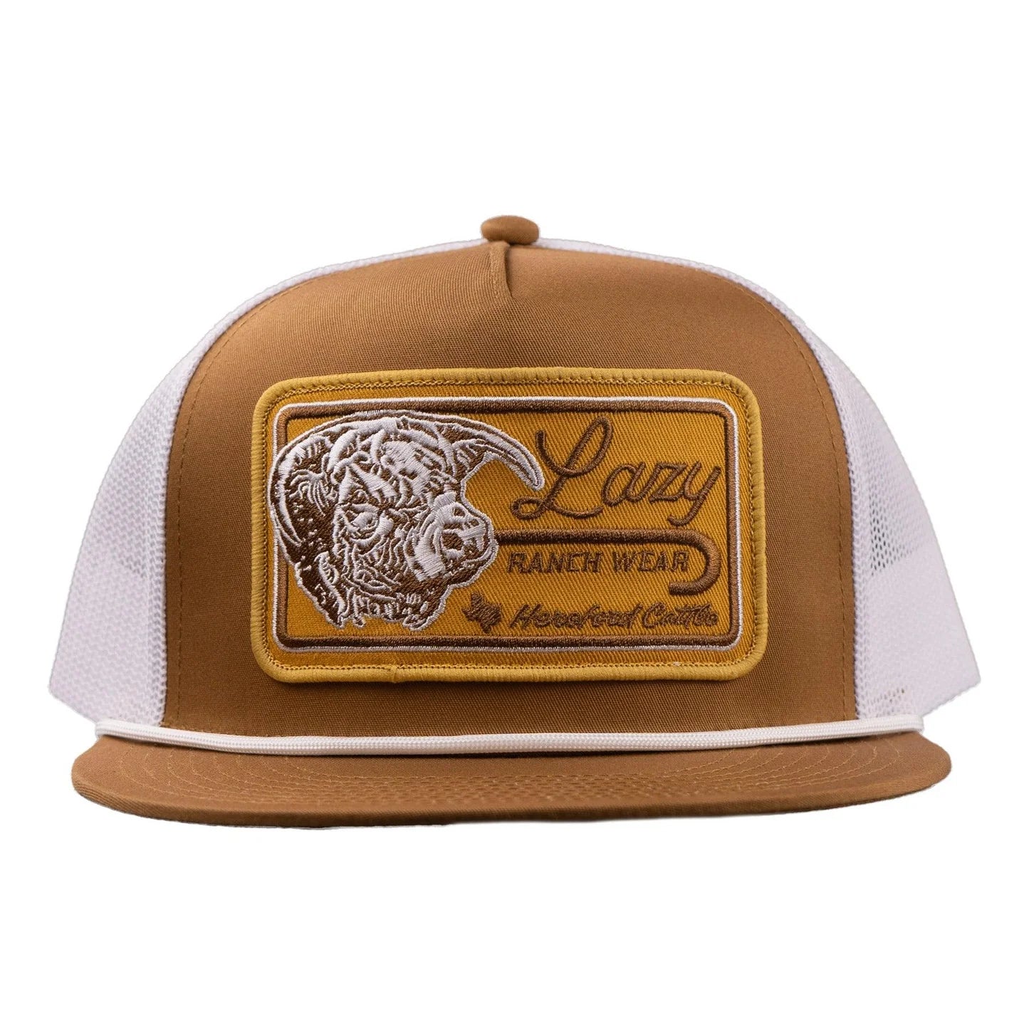 Lazy J Ranch Coyote Brown & White Dust Storm Classic Rope Trucker Hat