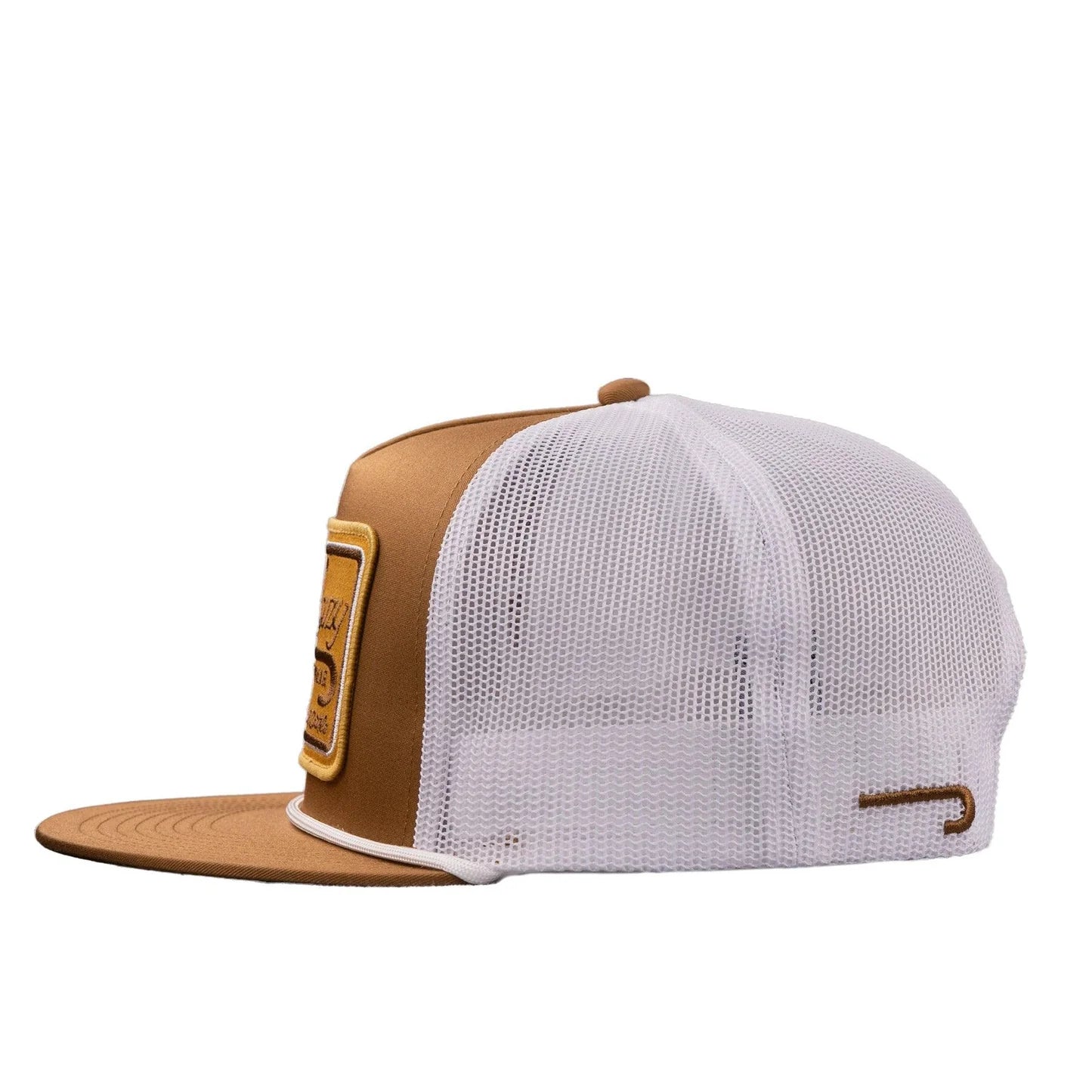 Lazy J Ranch Coyote Brown & White Dust Storm Classic Rope Trucker Hat