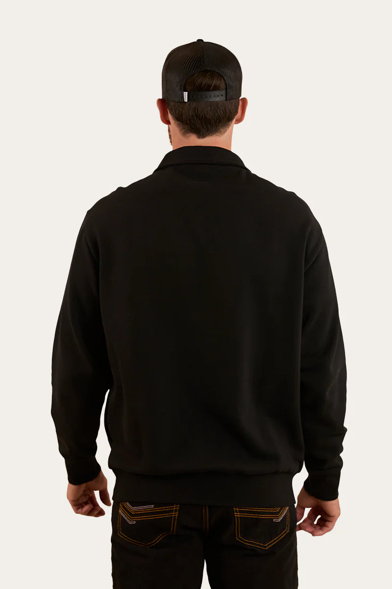 Ringers  Mens Western Strand 1/4 Zip Crew - Black