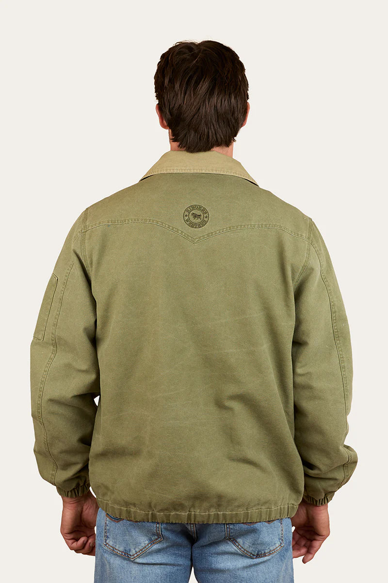 Ringers Western Mens Suffolk Western Bomber Jacket - Military Green