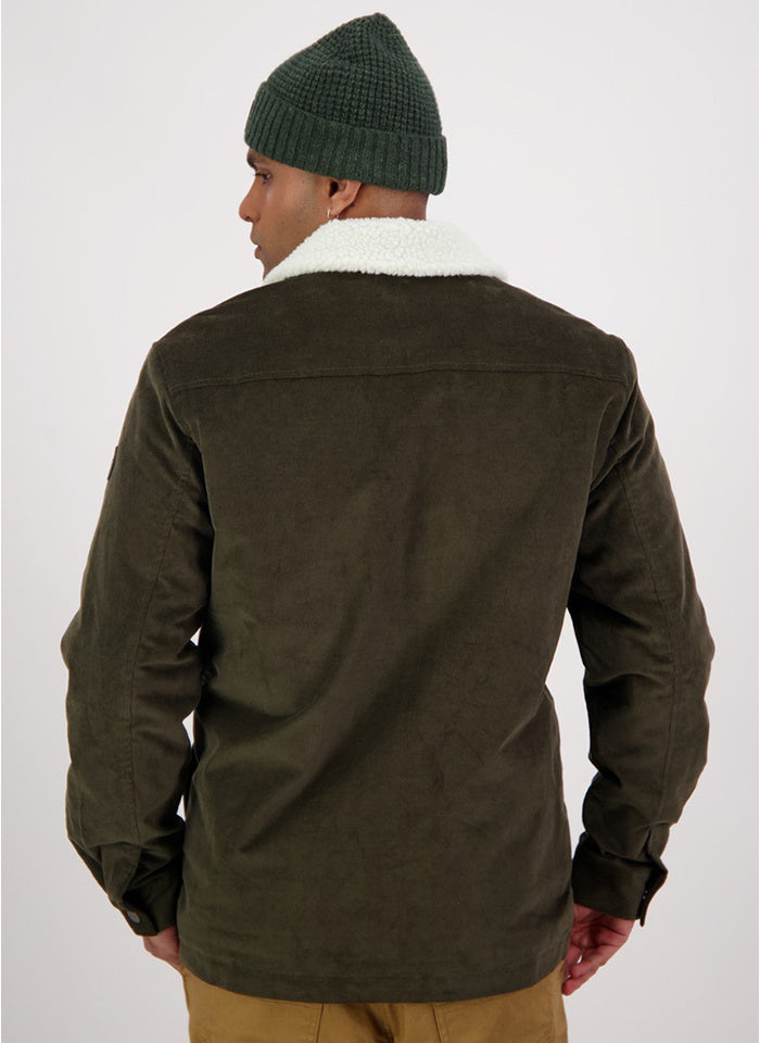 Swanndri Men's Kaituna Sherpa Lined Corduroy Jacket (Olive)