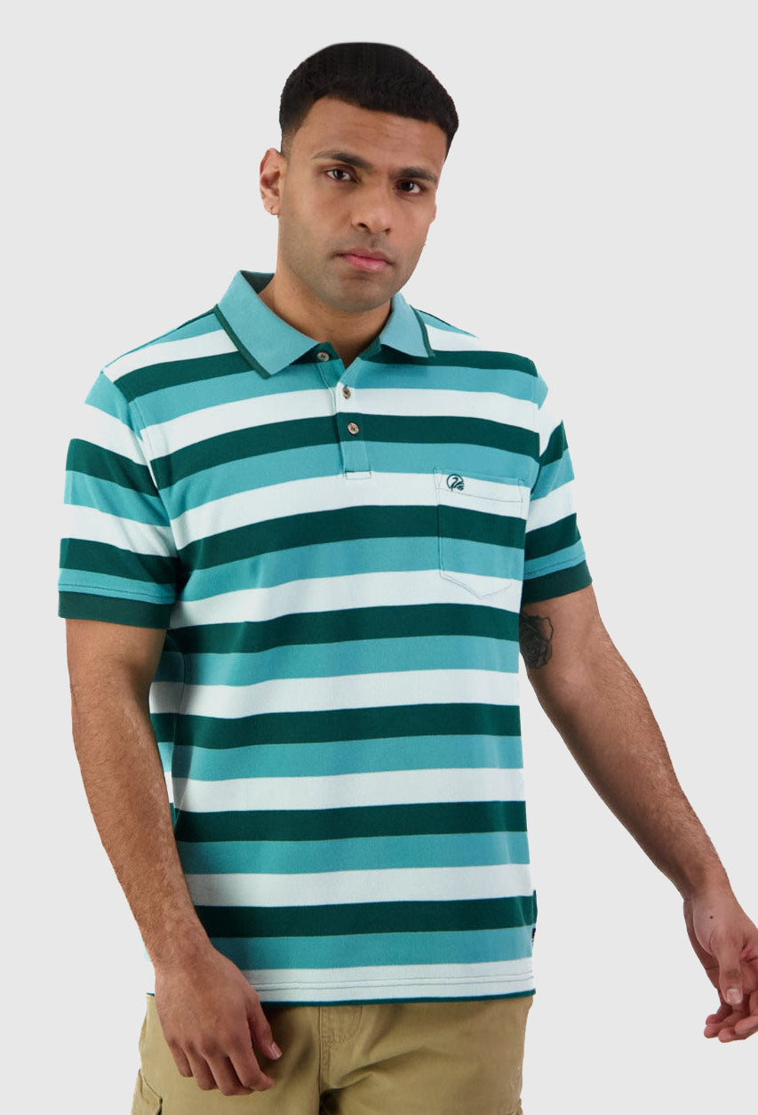 Swanndri Men's Fifield Stripe Polo - NO EXCHANGE OR REFUND
