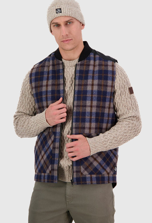 Swanndri Men's West Melton Wool Vest (Trail Check)