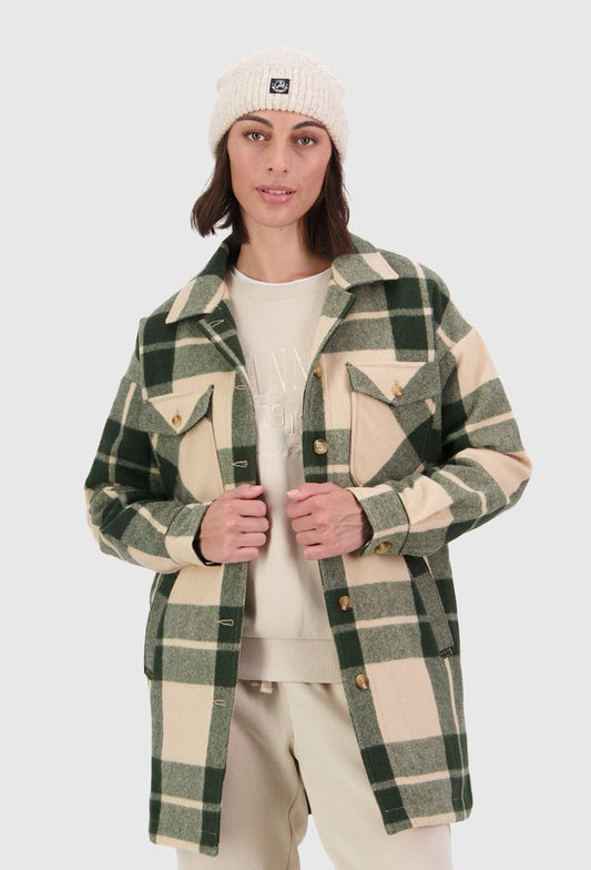 Swanndri Women's Anchorage Longline Jacket - Victoria Park Check