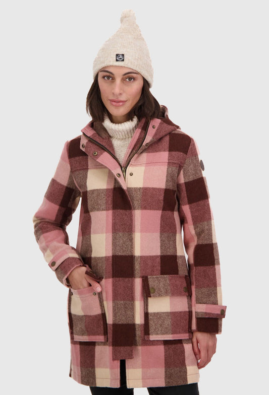 Swanndri Women's Annmore Wool Overcoat - CLEARANCE_Lamington Check