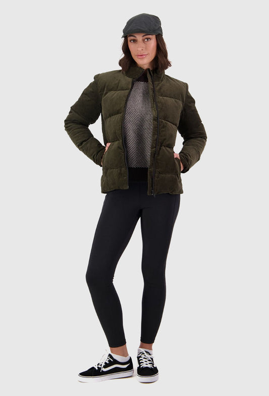Swanndri Women's Summit Corduroy Insulated Jacket - Olive