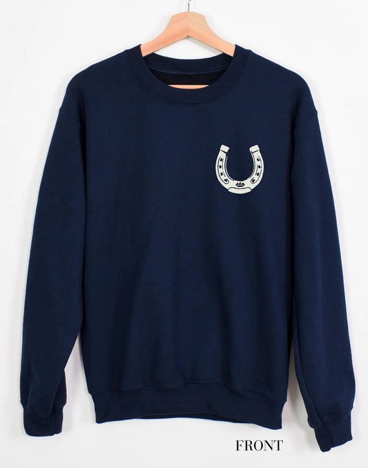Ali Dee Heritage Horseshoe Pullover Sweatshirt - Navy