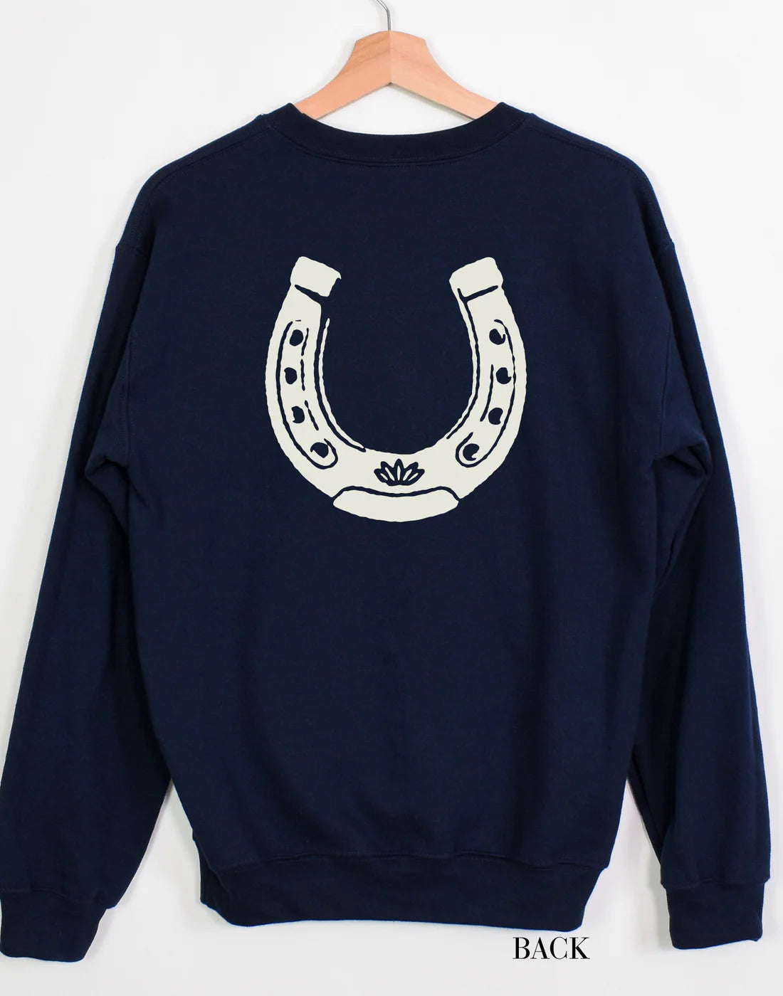 Ali Dee Heritage Horseshoe Pullover Sweatshirt - Navy
