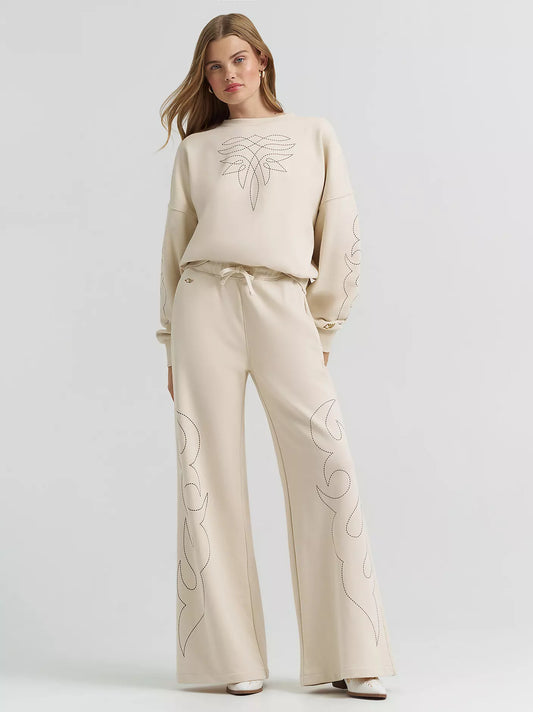 Wrangler® Lainey Wilson x Cowboy Sweatpants - Cocoa Creme
