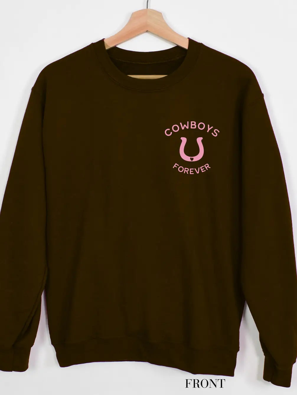 Ali Dee Cowboys Forever Crewneck -  Chocolate