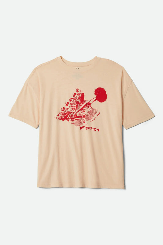 Brixton Women's Sweet Treat Oversized Boyfriend T-Shirt - Whitecap