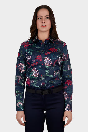 THOMAS COOK WOMENS FLORA L/S SHIRT (NAVY)