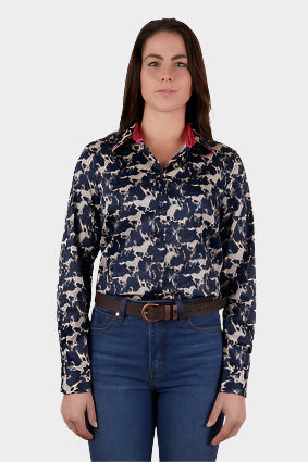 THOMAS COOK WOMENS BAILEY L/S SHIRT (NAVY)