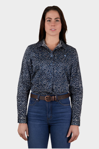 THOMAS COOK WOMENS BONNY L/S SHIRT (NAVY/SKY)