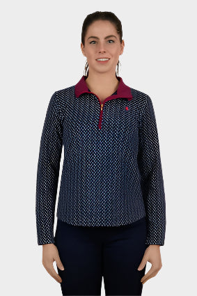 THOMAS COOK WOMENS JULIET 1/4 ZIP SKIVVY (NAVY)