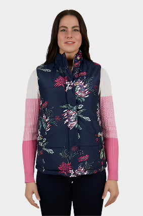 THOMAS COOK WOMENS FLORA REVERSIBLE VEST (NAVY)
