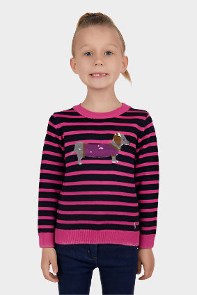 THOMAS COOK GIRLS SALLY JUMPER (NAVY/RASBERRY) - CLEARANCE