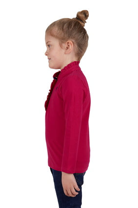 THOMAS COOK GIRLS FRILL NECK LONG SLEEVE POLO