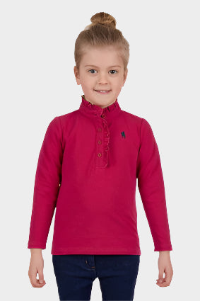 THOMAS COOK GIRLS FRILL NECK LONG SLEEVE POLO