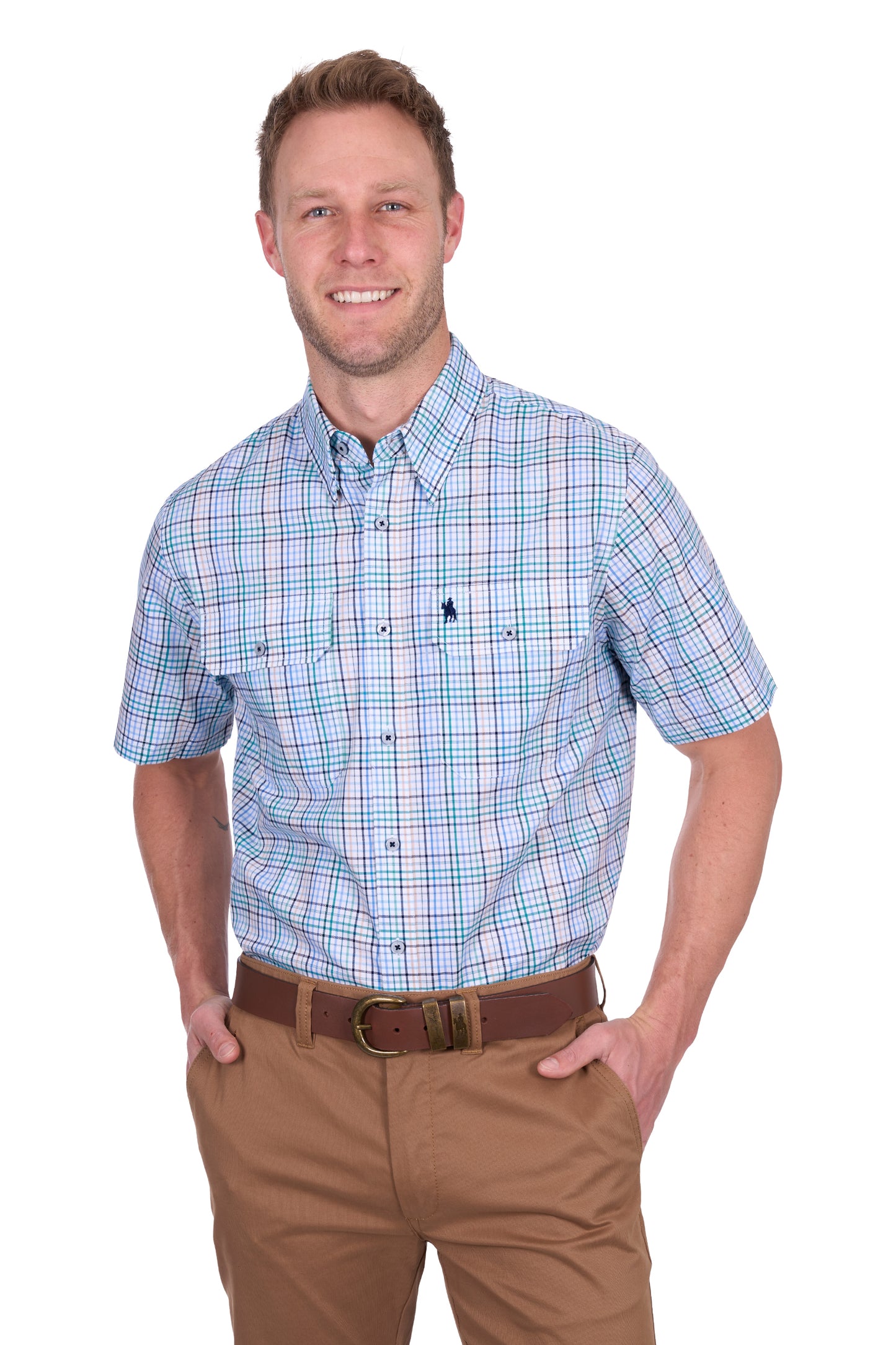 Thomas Cook Men's Matt 2Pkt Ss Shirt - Navy/Multi