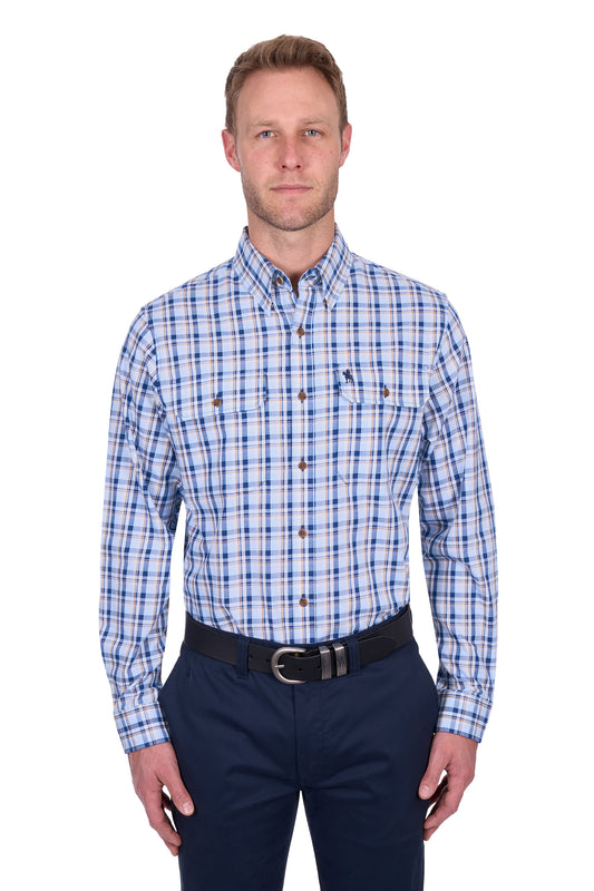 Thomas Cook Men's Thomas 2Pkt Ls Shirt - Navy/Lt. Blue