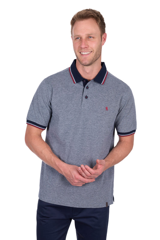 Thomas Cook Men's Dan Tailored Ss Polo - Navy/Marle