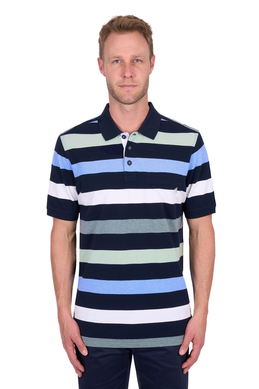 Thomas Cook Men's Charles 1Pkt Ss Polo - Navy/Green