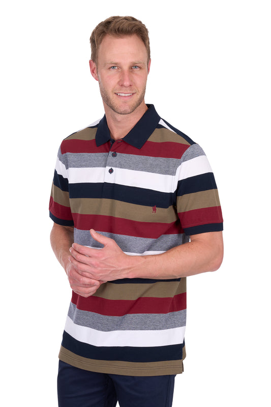 Thomas Cook Men's Sean 1Pkt Ss Polo - Navy/Red