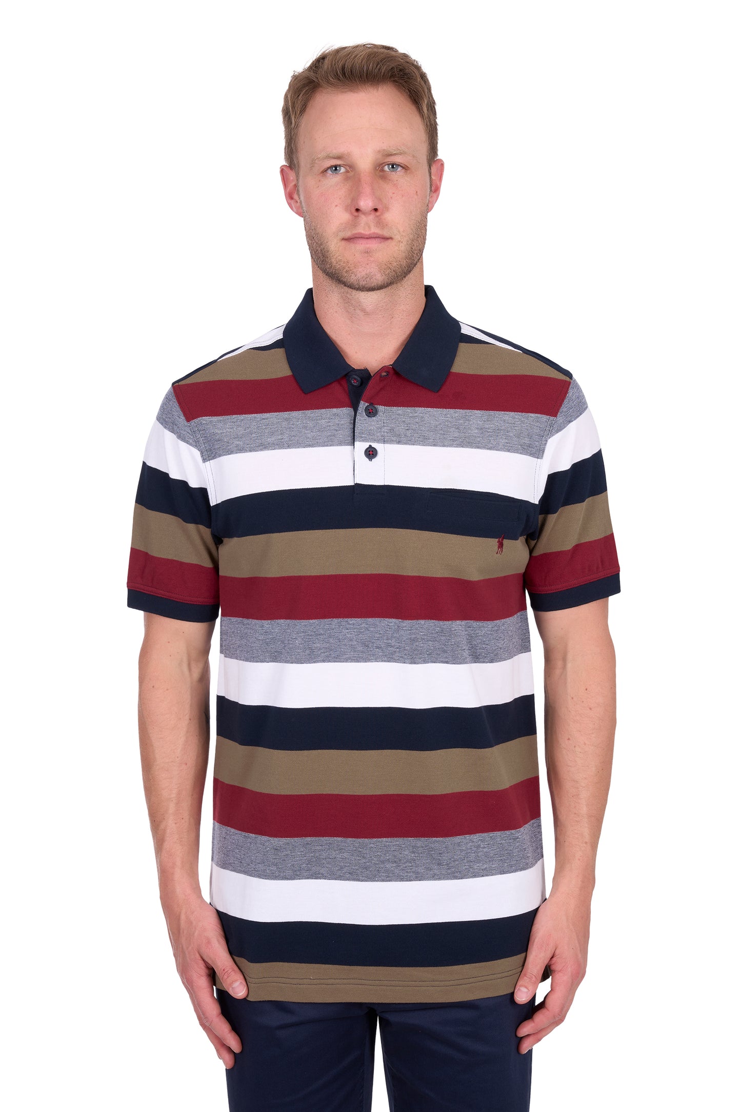 Thomas Cook Men's Sean 1Pkt Ss Polo - Navy/Red