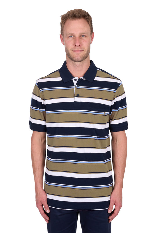 Thomas Cook Men's Tim 1Pkt Ss Polo - Navy/Tan