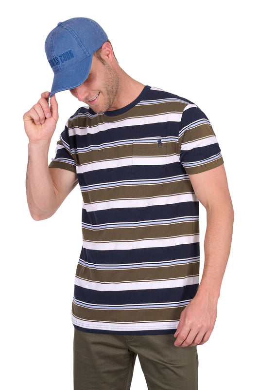 Thomas Cook Men's Keith 1Pkt Ss Tee - Navy/Dark tan