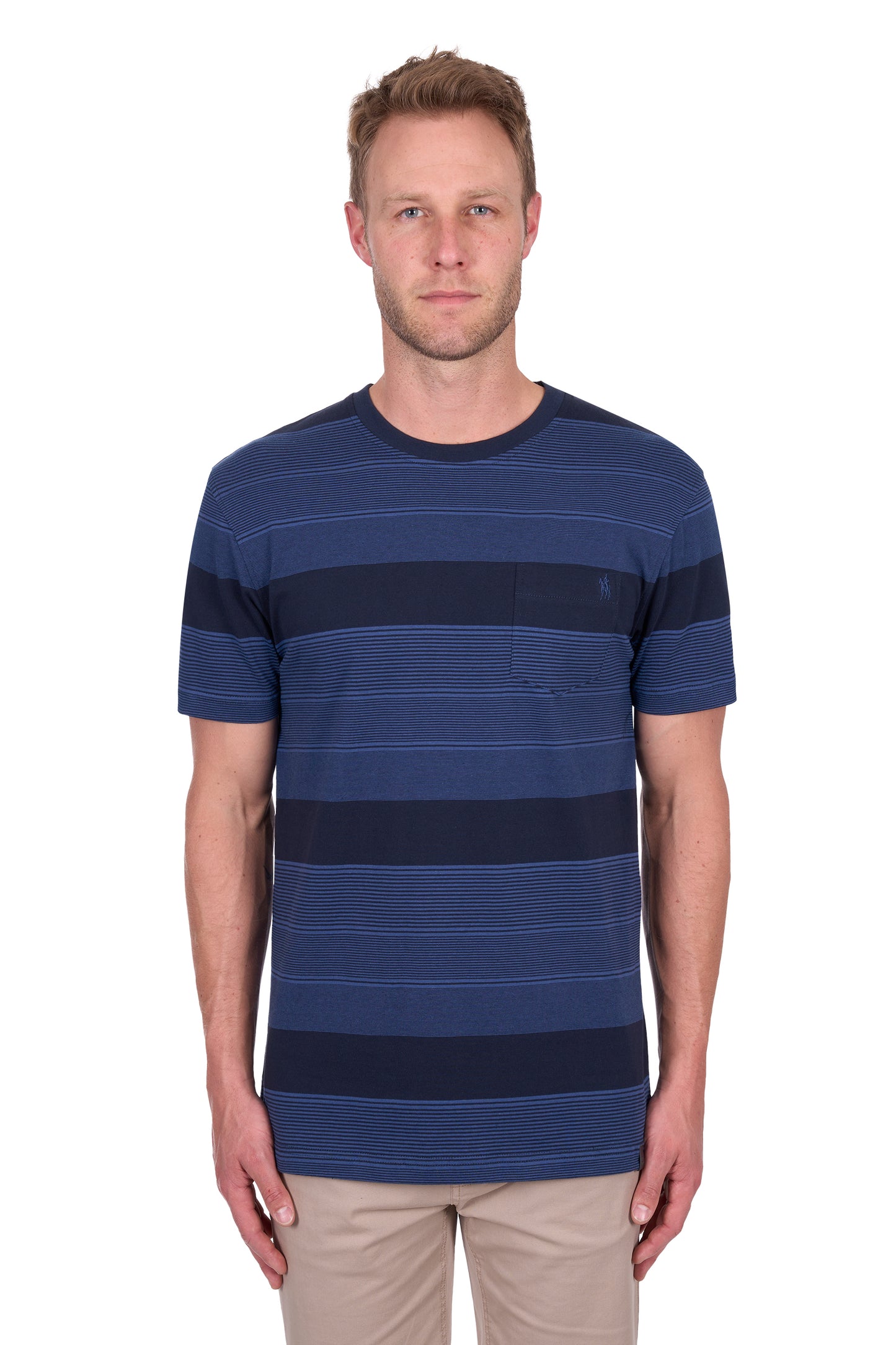 Thomas Cook Men's Edward 1Pkt Ss Tee - Navy/Blue Ocean