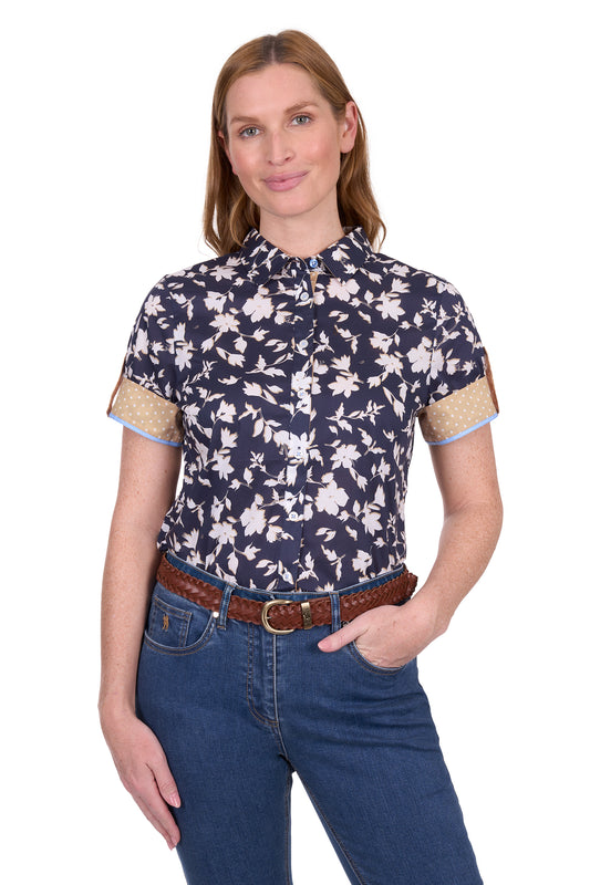 Thomas Cook Women's Celine Ss Shirt - Navy/Tan