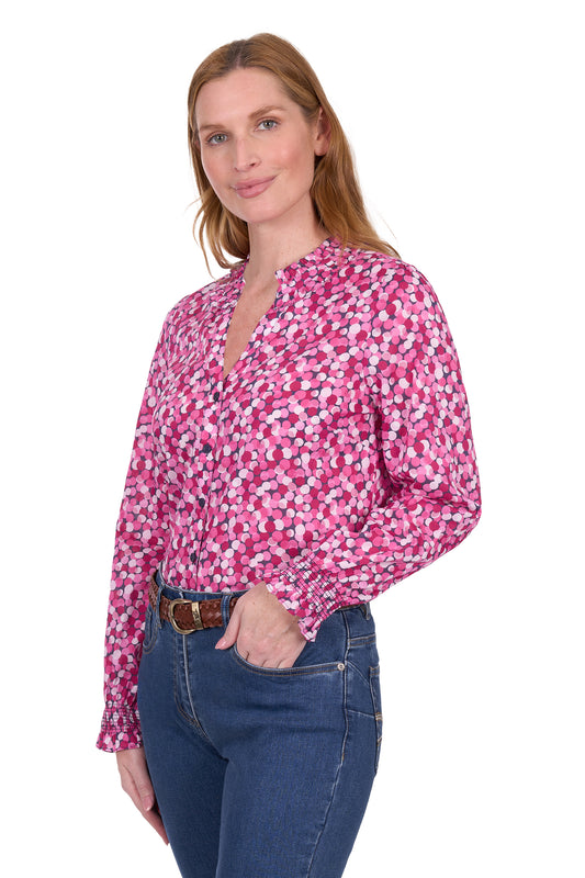 Thomas Cook Women's Ruby Ls Blouse - Hot Pink