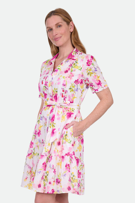 Thomas Cook Women's Flora Ss Dress -  Pink/Multi