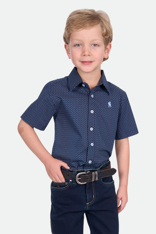 Thomas Cook Boy's David Ss Shirt - Navy/Blue