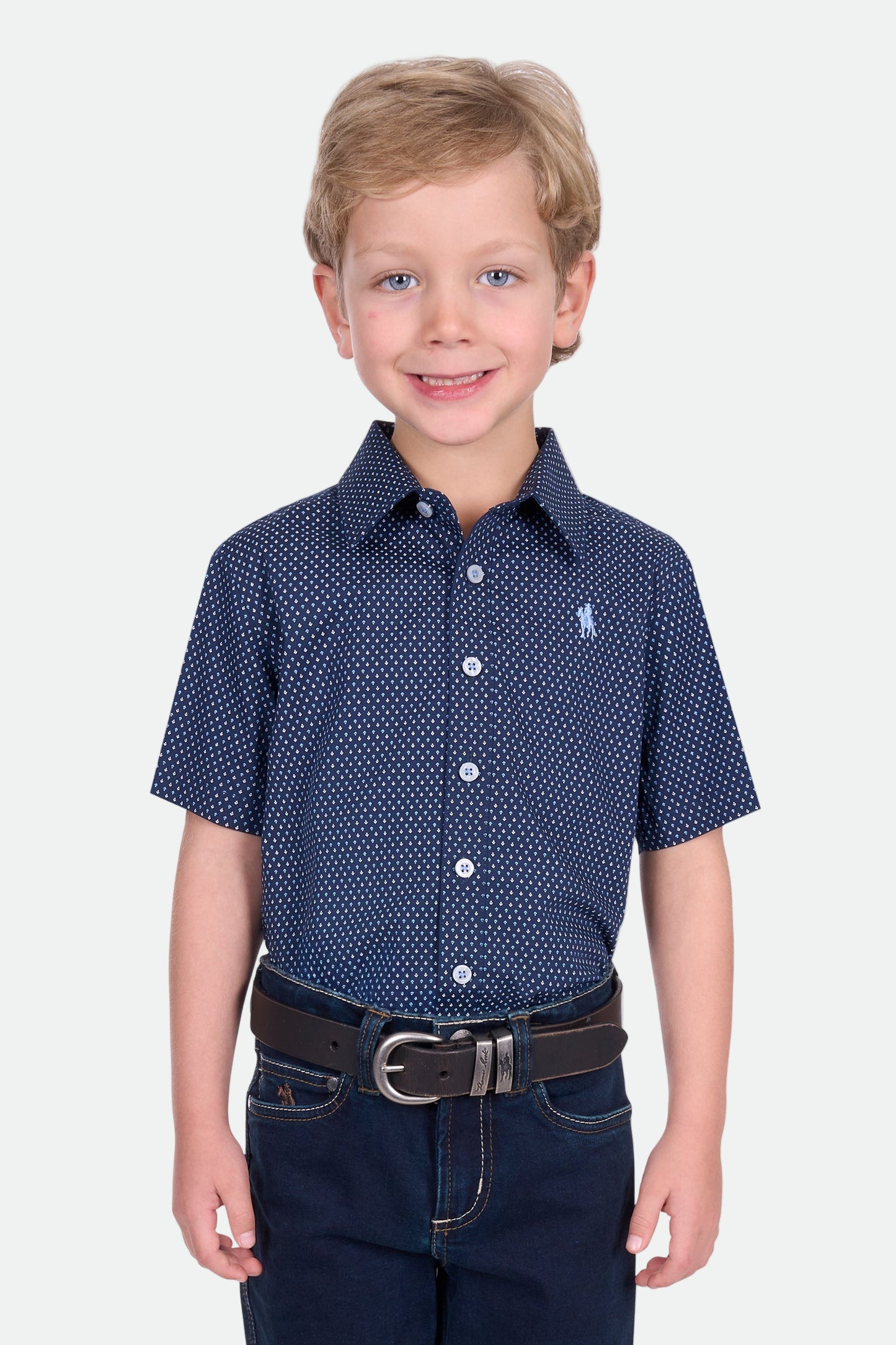 Thomas Cook Boy's David Ss Shirt - Navy/Blue