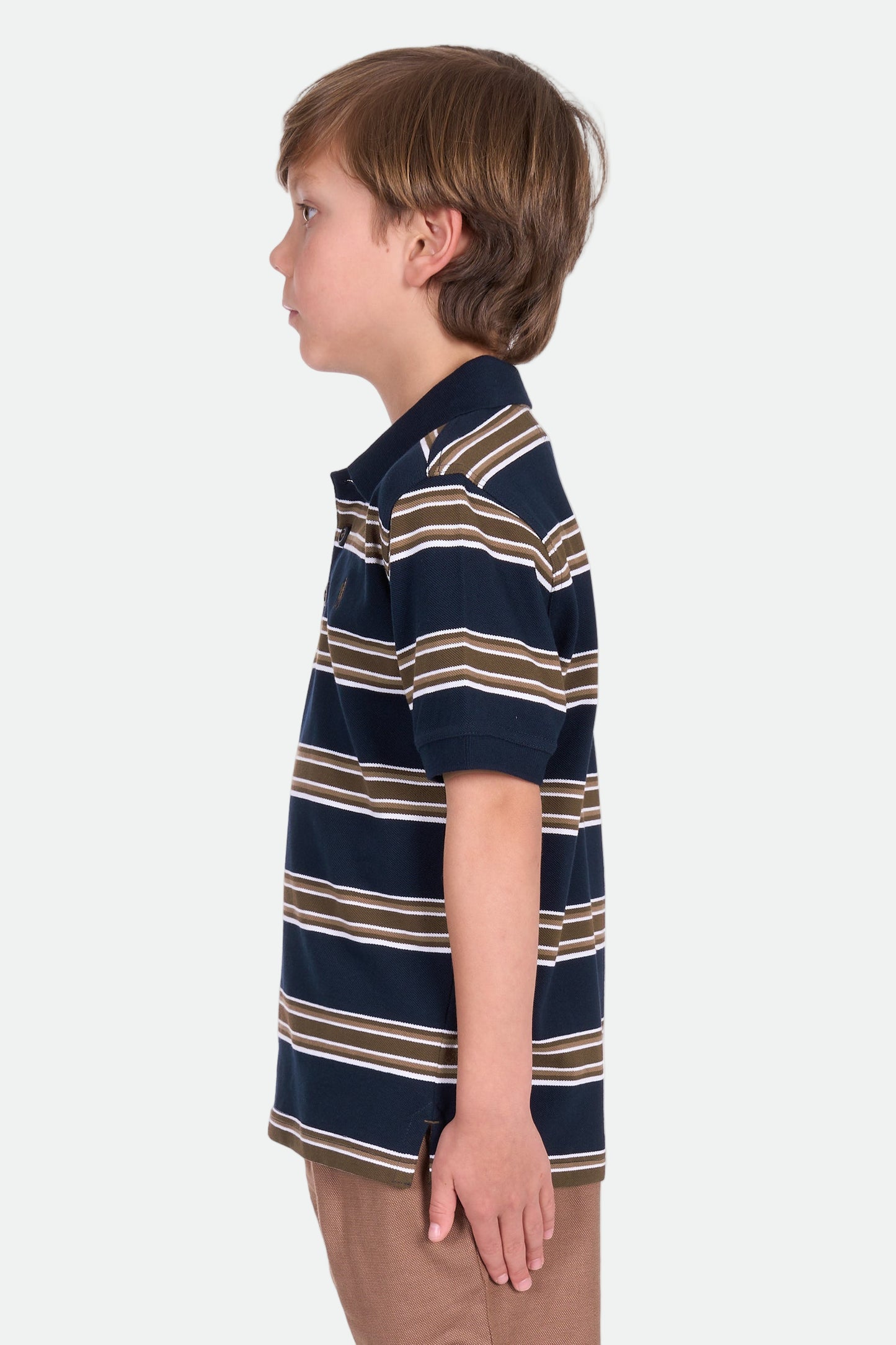 Thomas Cook Boy's Anthony Ss Polo - Navy/Dark Tan