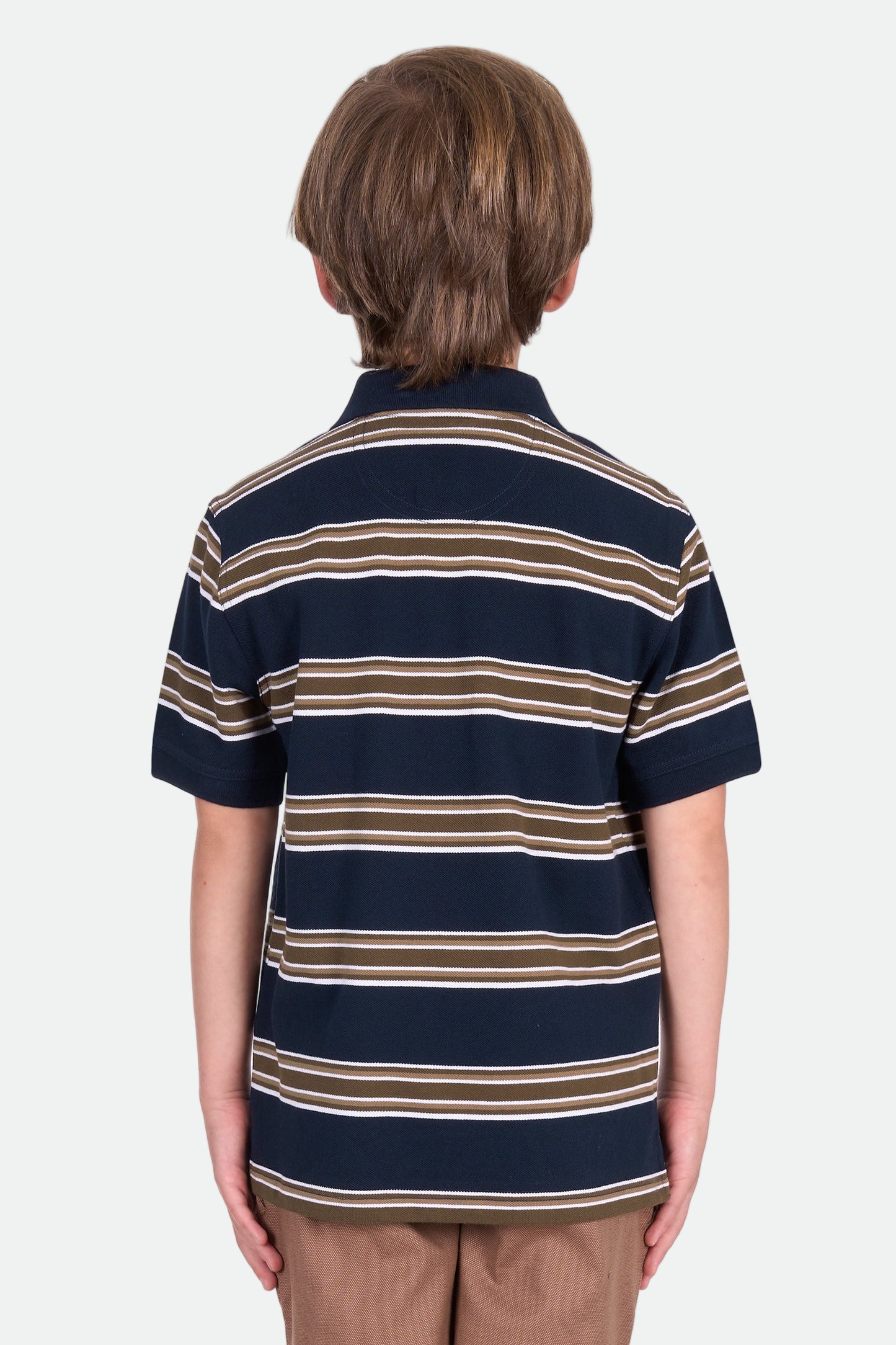 Thomas Cook Boy's Anthony Ss Polo - Navy/Dark Tan