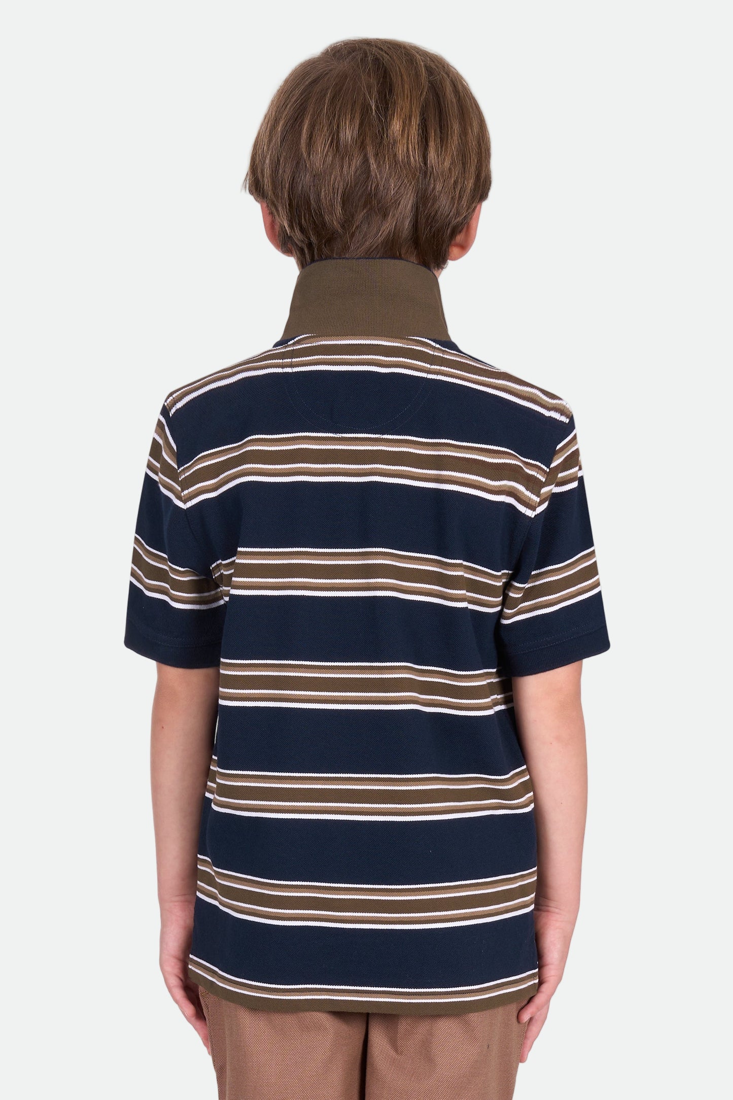 Thomas Cook Boy's Anthony Ss Polo - Navy/Dark Tan