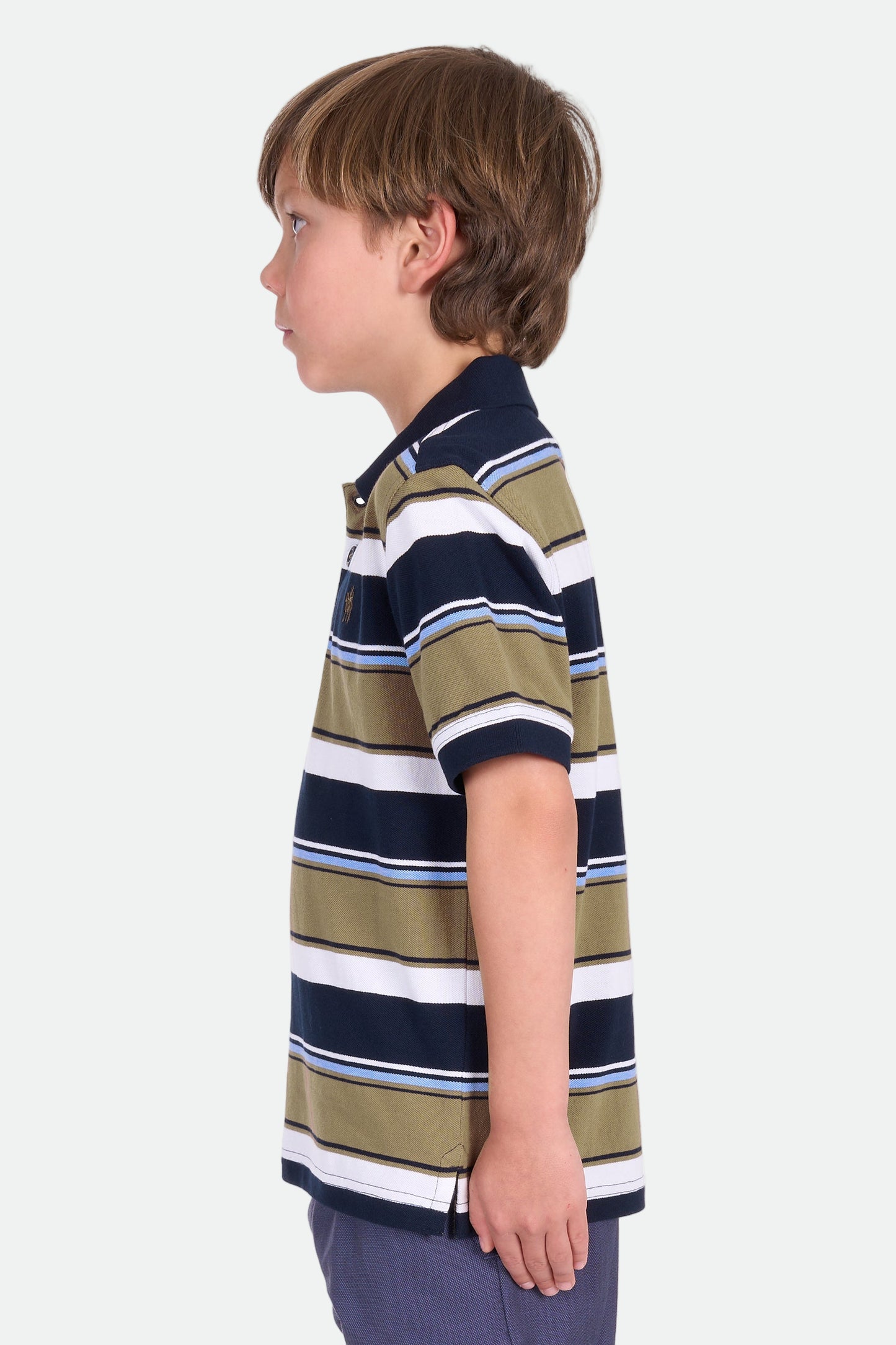 Thomas Cook Boy's Tim Ss Polo - Navy/Tan