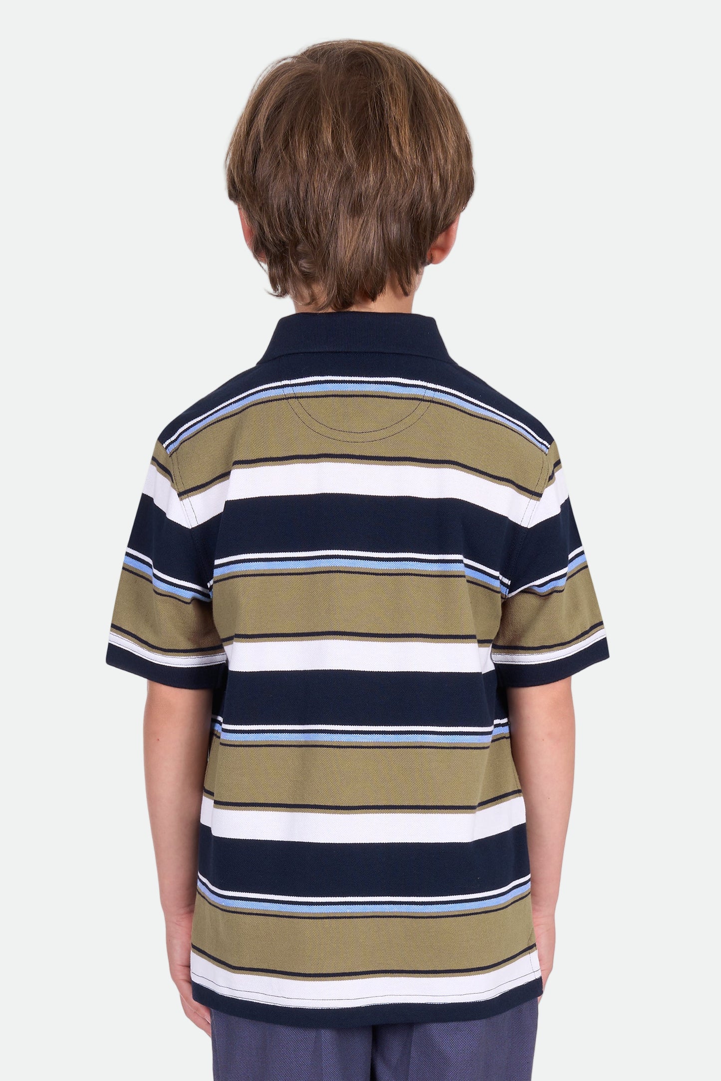 Thomas Cook Boy's Tim Ss Polo - Navy/Tan