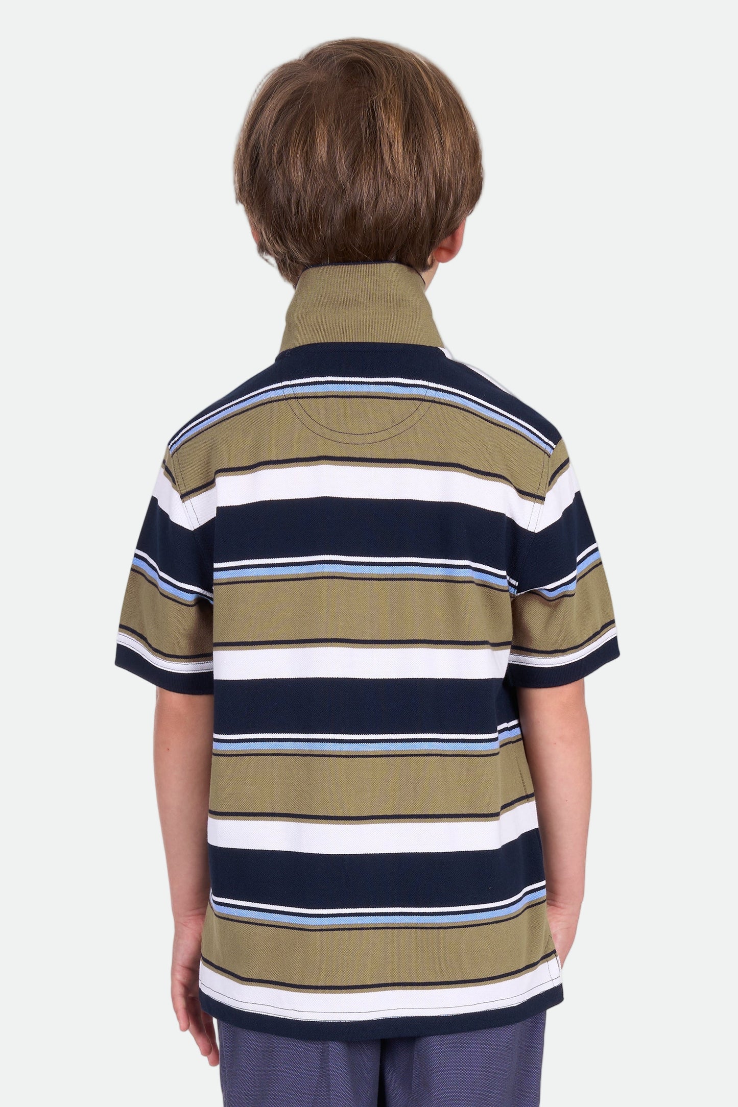 Thomas Cook Boy's Tim Ss Polo - Navy/Tan
