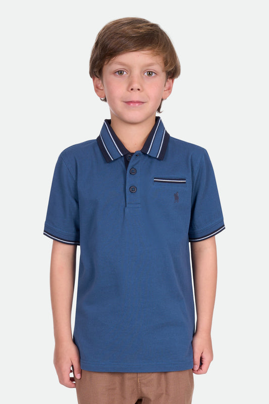 Thomas Cook Boy's Ben 1Pkt Ss Polo - Blue Ocean