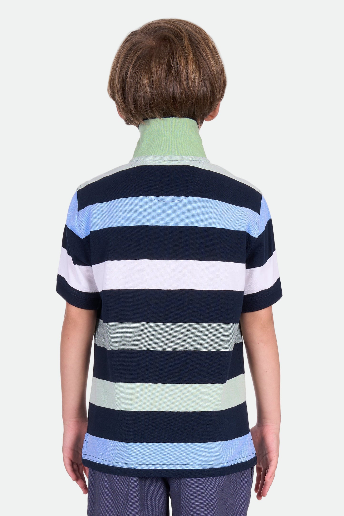 Thomas Cook Boy's Charles 1Pkt Ss Polo - Navy/Green