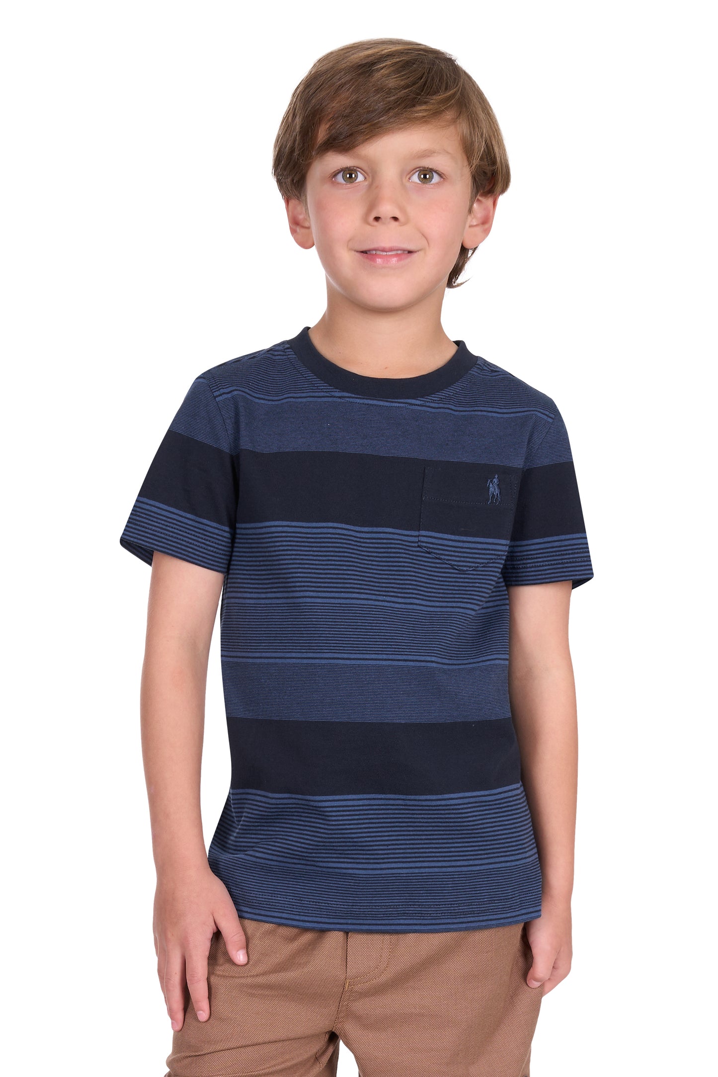 Thomas Cook Boy's Edward 1Pkt Ss Tee - Navy/Blue Ocean